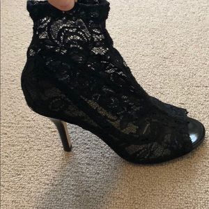 Vince camuto lace sock bootie